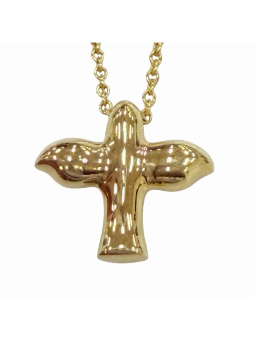 Tiffany & Co Elsa Peretti Bird Cross Pendant Gold